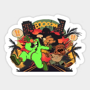 HAZMAT BRUTE, MITCHARD, AND ROPEBUNNY Sticker